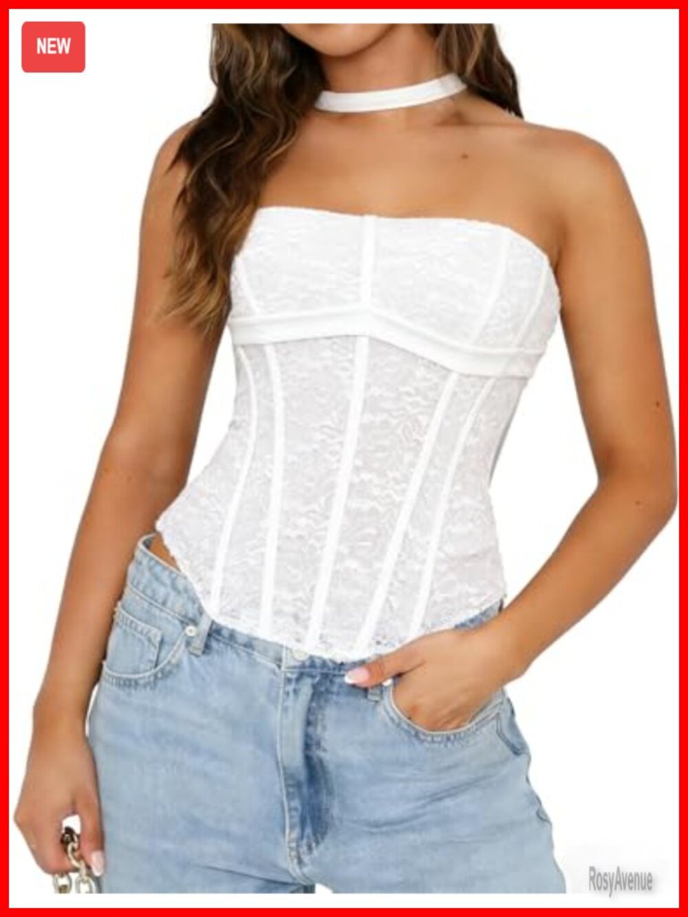 Lace Bustier Corset Top Strapless Halter Mesh Y2K Going Out Date Night